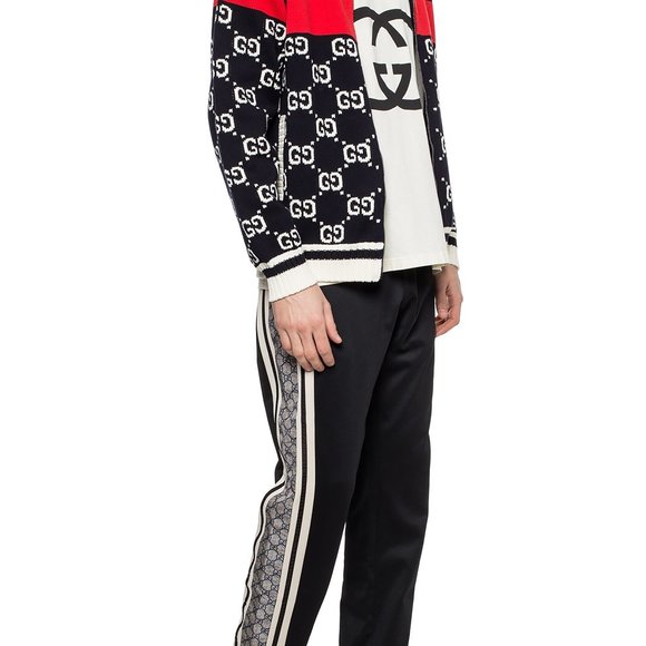 Gucci GG Supreme Striped Knit Cardigan with Zipper NEW WITH TAGS - Picture 2 of 3